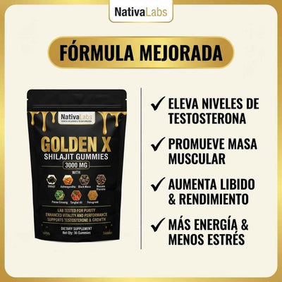 GOLDEN X™:  Consigue un miembro +3"cm, más largo y firme