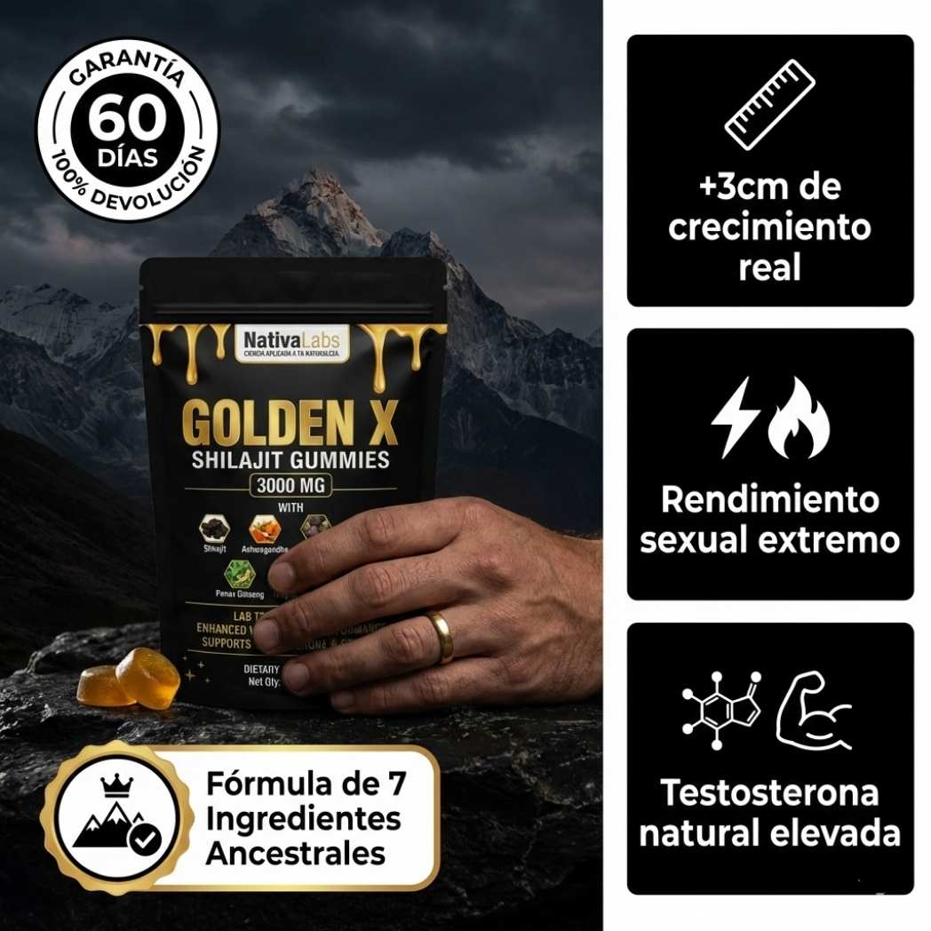 GOLDEN X™:  Consigue un miembro +3"cm, más largo y firme