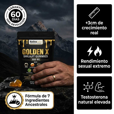 GOLDEN X™:  Consigue un miembro +3"cm, más largo y firme